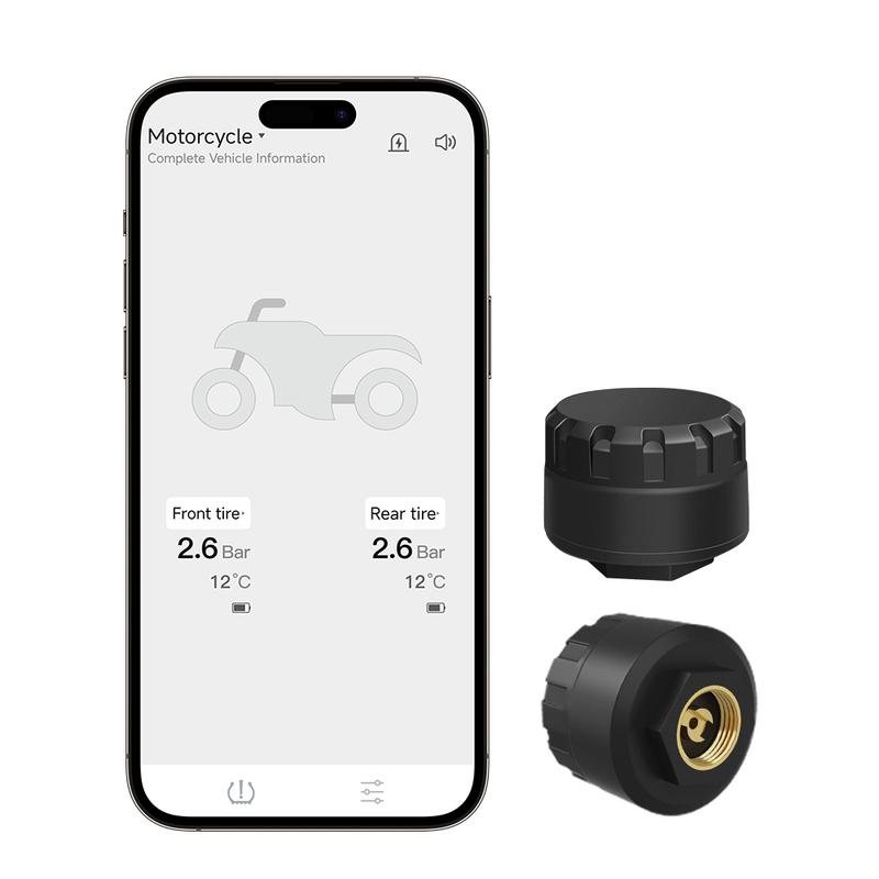 Новый внешний Bluetooth TPMS Датчик давления в шинах BT Мобильное приложение Мониторинг в реальном времени Универсальный для Мотоцикла Автомобиля и 6-колесного Грузовика