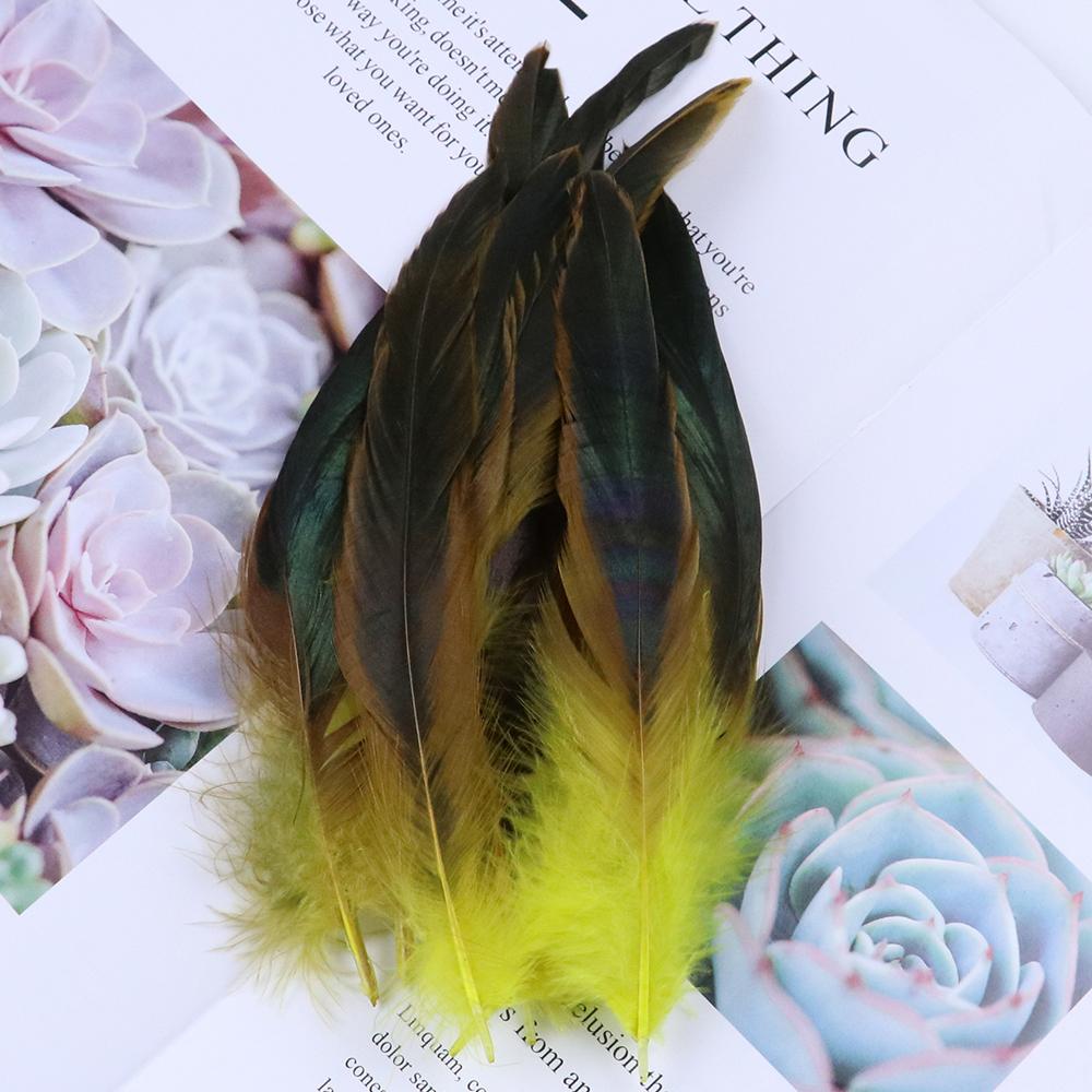 50pcs/pack Black Rooster Feathers Dyed Colorful Natural Pheasant Plumes 15-20cm/6-8 Inch Costume Party Decor Feathers for Craft