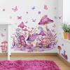 Виниловые наклейки с грибами для украшения комнаты девочки, настенный декор, самоклеящиеся обои для спальни