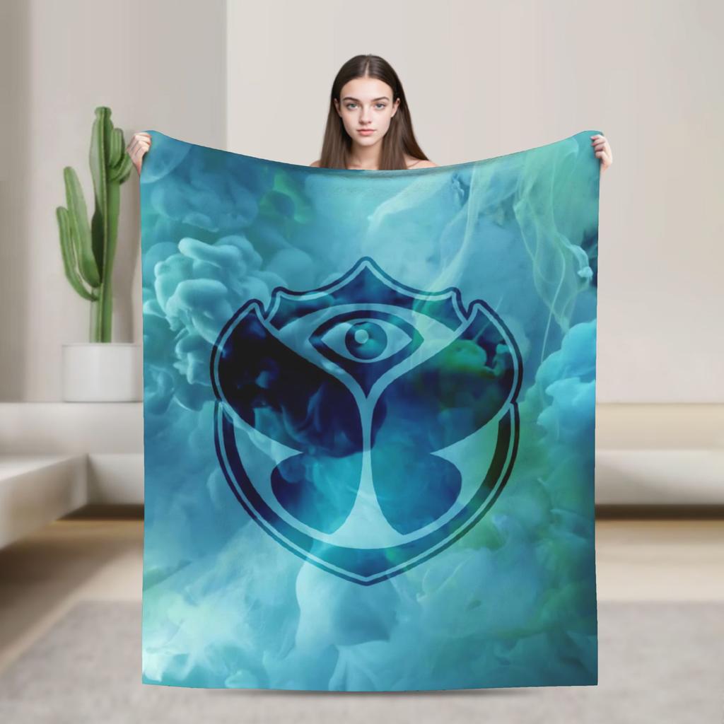Tomorrowlands Music Festival Flannel Blankets Warm Throw Blanket for Living Room Decorative Fashion Bedspread Sofa Bed Cover