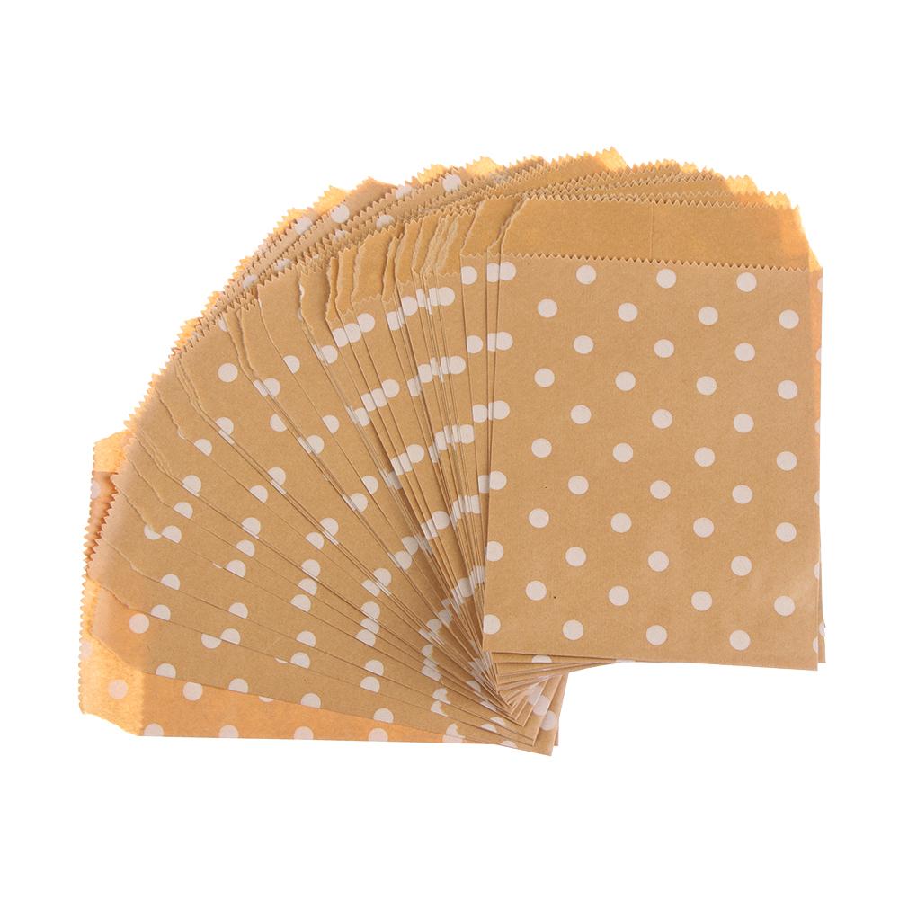 Wrapping Supplies Pastry Tool Wave Dot Candy Biscuit Bags Packing Pouch Kraft Paper Bag Popcorn Bag