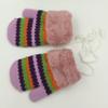 Вязаные перчатки с полосками для детей от 3 до 9 лет, теплые перчатки для мальчиков и девочек, детские осенне-зимние снежные варежки для детей