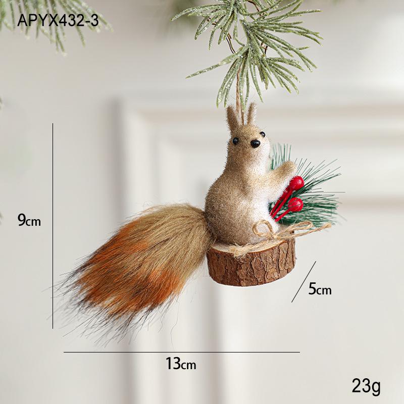 Foam Cartoon Squirrel Christmas Tree Ornament Pendant