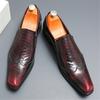 Новая Мода Джентльмен Узор Аллигатора Слипоны Для Мужчин Удобная Свадебная Платье Выпускной Вечер Формальная Обувь Zapatos Hombre