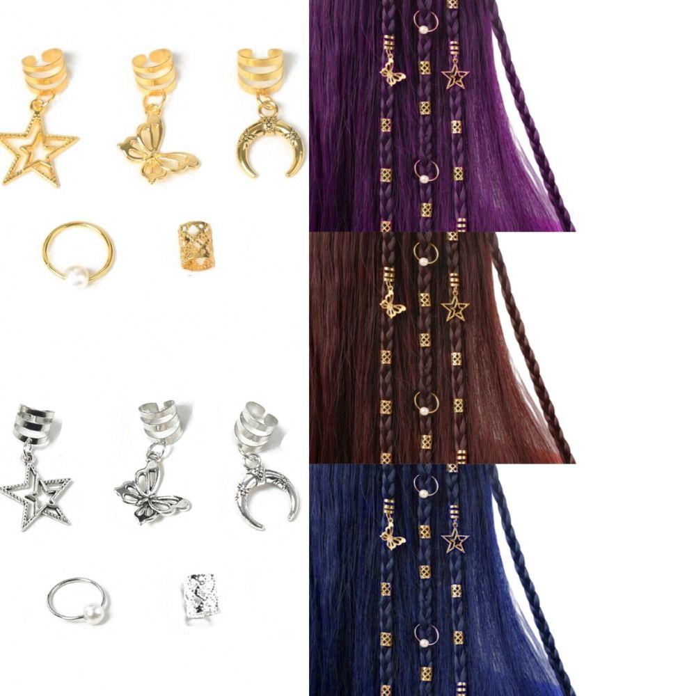 25pcs Hair Braiding Hollow Out Hair Ring Dread Locks Hair Braid Tubes Dreadlocks Beads  Decor