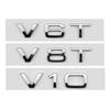3d ABS Car Letters V10 V8T V6T Logo Car Fender Side Emblem Badge Decal