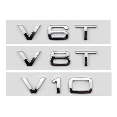 3d ABS автомобильные буквы V10 V8T V6T логотип автомобильное крыло боковая эмблема значок наклейка