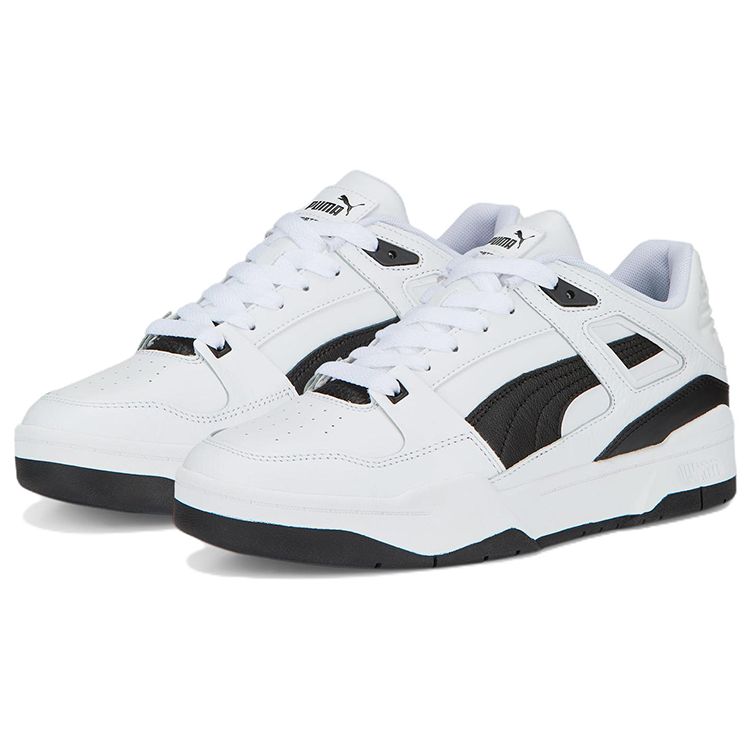 Puma Slipstream Leather White Black Unisex Sneakers 387544-04