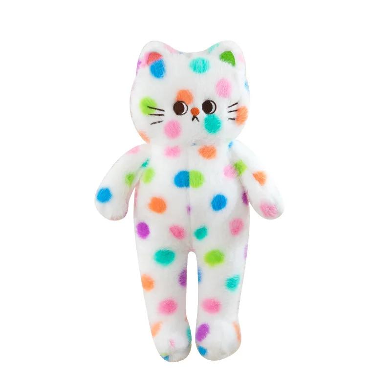 45-80 см Кавайная Плюшевая Игрушка Кошка в Горошек Кукла Подушка Подушка Мультяшная Бело-Красная Большого Размера Спящая Плюшевая Кукла Подарок Для Девушки