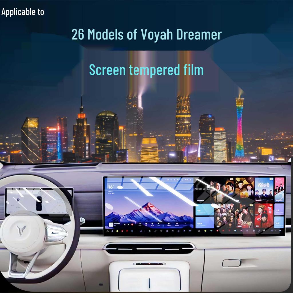 Tempered Film for Lantu Dreamer Console & Armrest Screens - 26 Model Compatible Interior Protector
