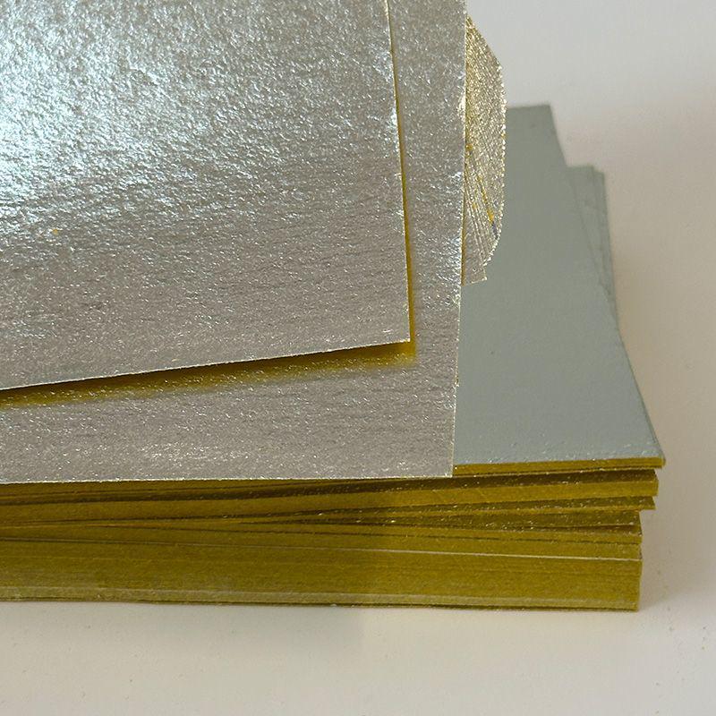 Жертвенные припасы: Ручная работа Золотые и Серебряные Слитки Оловянная Фольга Бумага для Поминальных Ритуалов Оригами Ламинированные Подарочные Листы