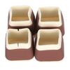 4Pcs Silicone Furniture Protectors 3.3x3.9x3.9cm NonSlip Chair Table Foot Covers Caps(Coffee )