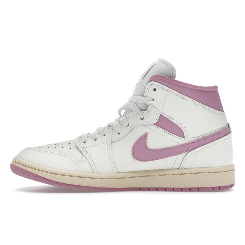 Air Jordan 1 Mid Strawberries & Cream женские кроссовки Sail Pink Coconut-Milk BQ6472-162