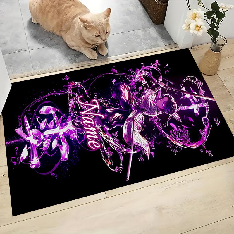 Custom Name Unicorn Fantasy Adventure Carpet Rug Customizable Soft Washable Anti-Slip Home Living Room Sofa Mats Personalized Rug. 0909180