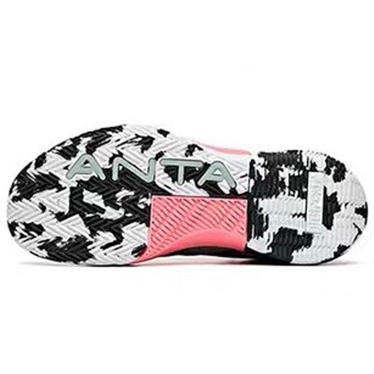 Anta Attack 2 Comfortable Versatile Performance Mid-Top Basketball Shoes Men Sneakers Black Pink 112031107-1