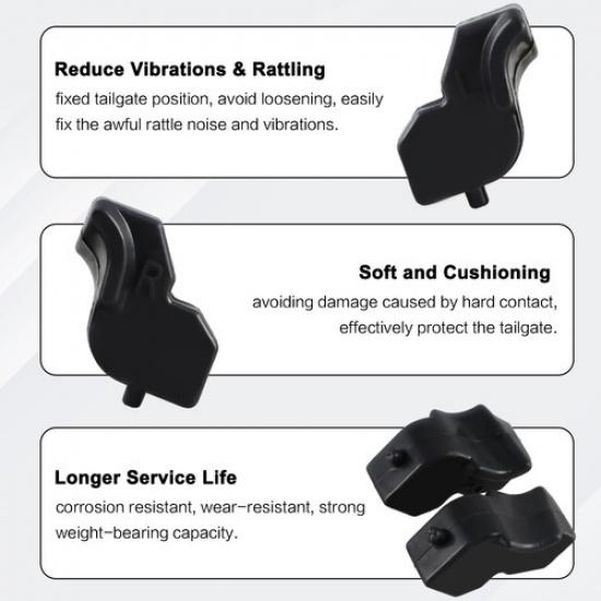 2Pcs Tailgate Rubber Bumper Bushing Left & Right Fit For 2015- Ford F-150