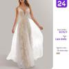 2025 Sexy V-Neck Sleeveless Lace Wedding Dress - European & American Style