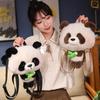 Panda Plush Toy Cartoon Child Bedroom Decoration Scene Doll Raccoon Backpack