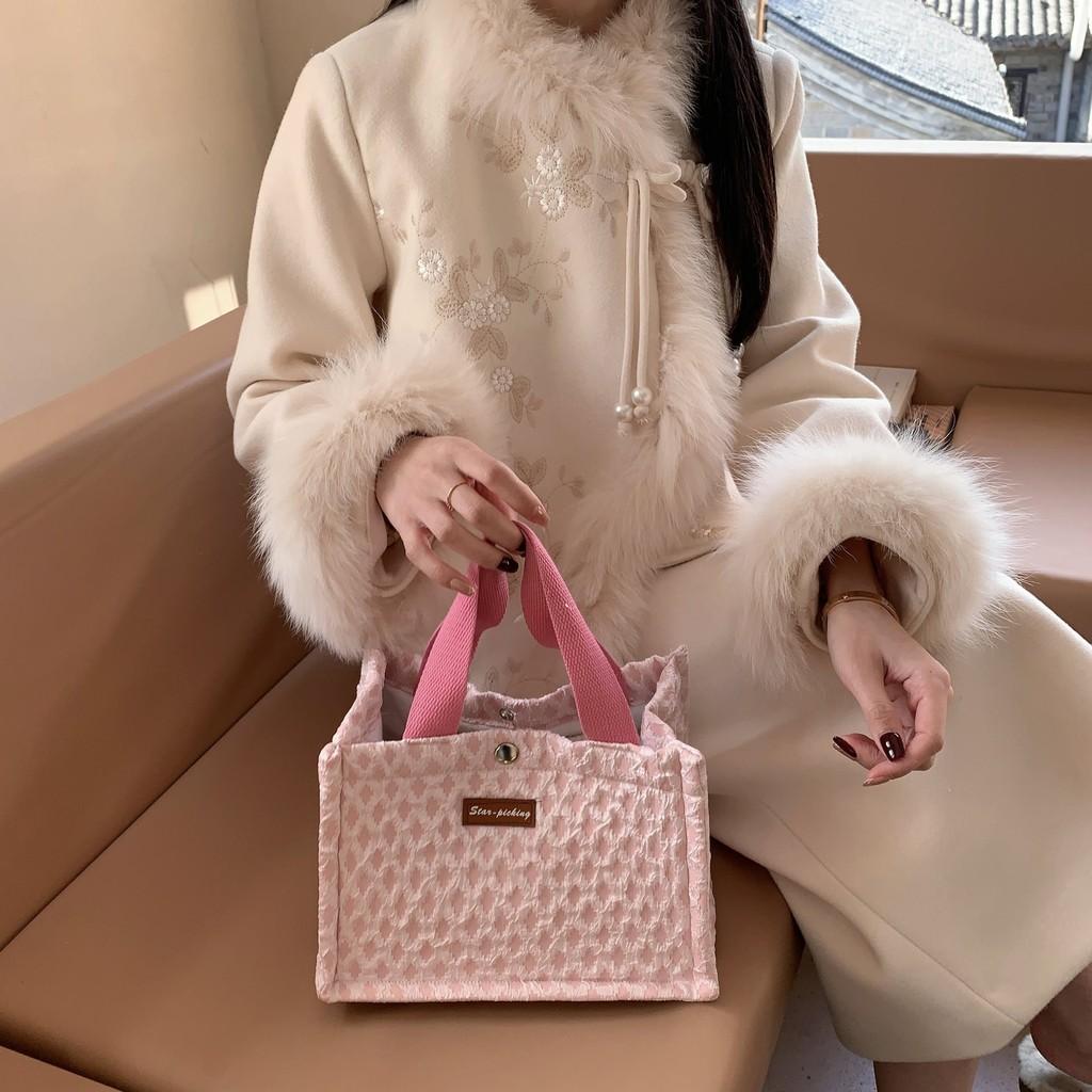 Стильная термосумка для пикника с кружевным дизайном, удобная ручка для переноски, для перекусов