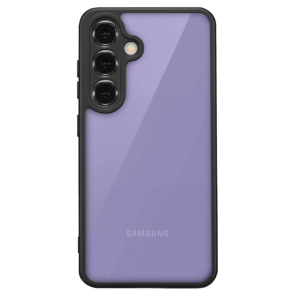 Samsung Galaxy S24+ Plus Fusion Hybrid Case with Camera Protection, Transparent/Black