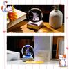 Орналрист 3,15 дюйма(около 8,0 см)Хрустальный шар с резьбой, 3D коллекция статуй кота и бабочки, офсетный пояс для веса бумаги, светодиодная основа, стеклянный шар для любителей кошек