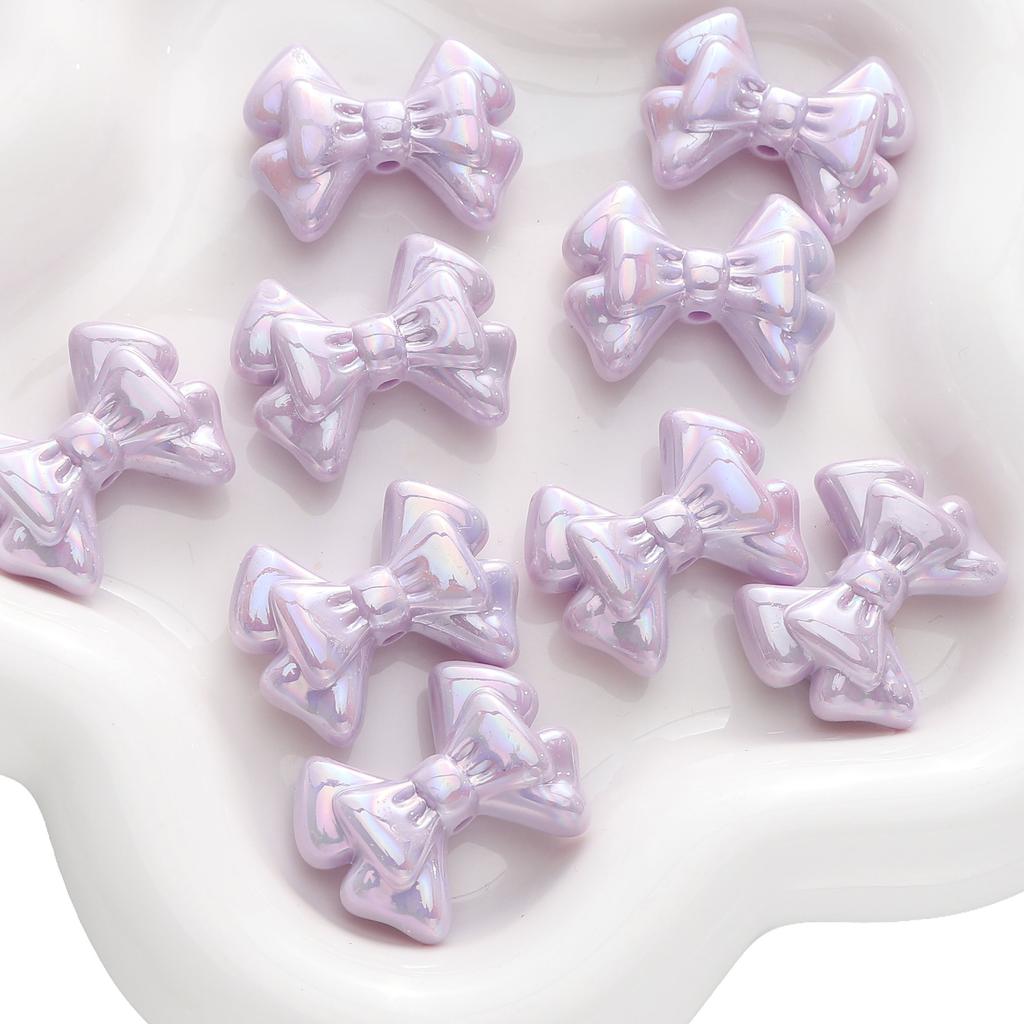 2/10 шт. акриловые бусины-бантики цвета AB, разбросанные бусины для самостоятельного изготовления браслетов, ожерелий и ювелирных изделий