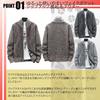 Zon Smaids Long Cardigan Coat Size Men's Fleece-Lined Sweater/Benchi (Gray, XL)