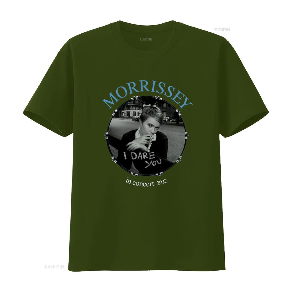 Morrissey Jean Seberg 2022 Organic T Shirt I Dare You In Concert Design Trendy Street Style vintage Washed Slightly homme Soft