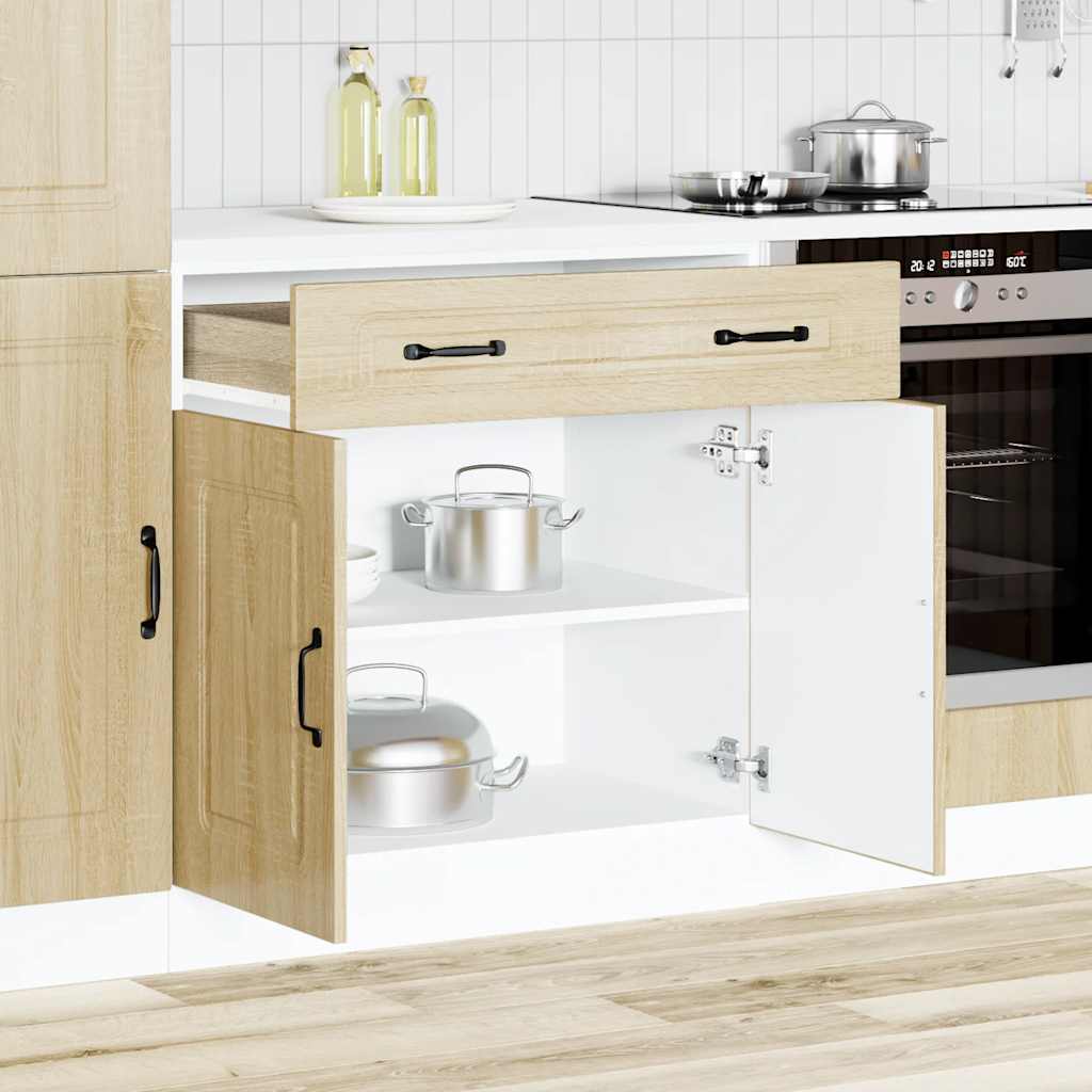 Kalmar Kitchen Base Cabinet in Sonoma Oak Melamine faced Particleboard