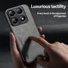 KEYSION Luxury Retro Leather Case for Xiaomi 14T Pro 5G 14T 5G Soft Silicone+PC Shockproof Phone Back Cover for Redmi K70 Ultra