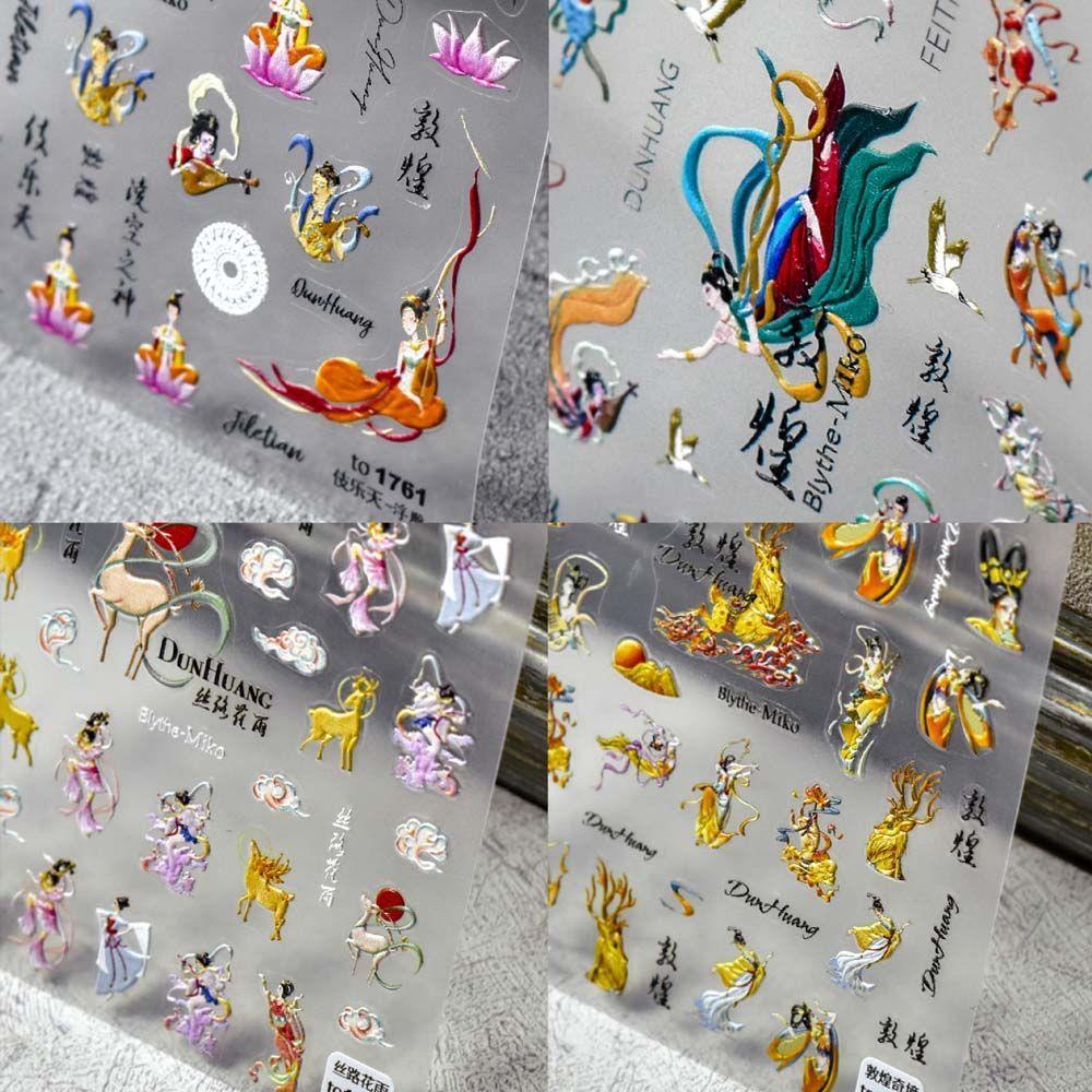 Ultra Thin 5D Engraved Nail Sticker Nail Polish Sticker DIY Nail Art Decoration 3D Nail Art Sticker