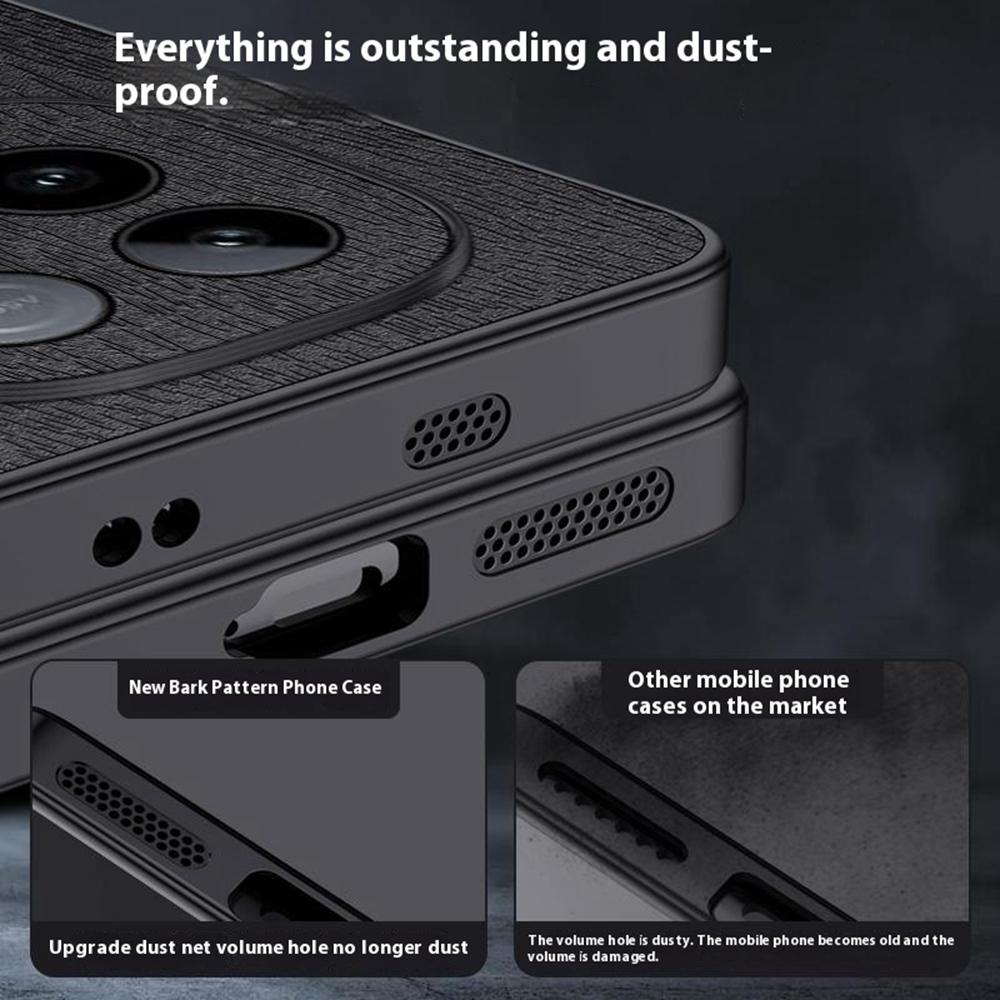 Для vivo iQOO Z10 Turbo 5G Чехол Текстура дерева Покрытый ПУ кожей ПК ТПУ Чехол для телефона