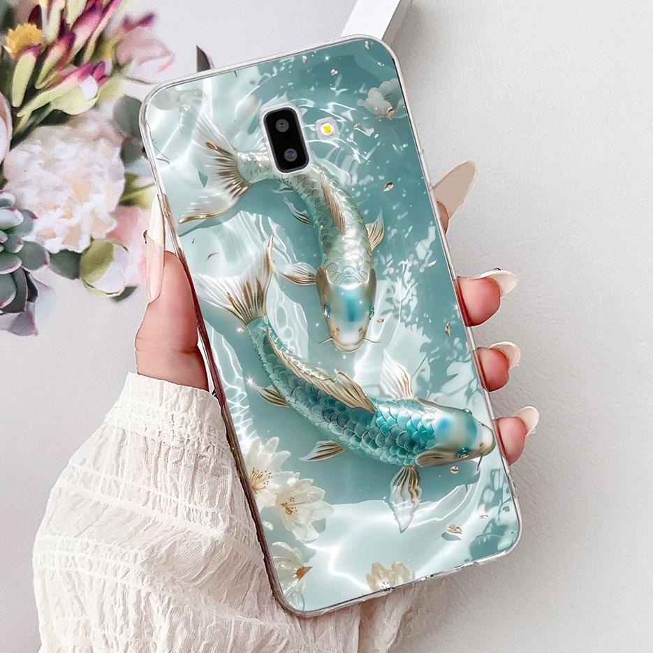 Чехол для Samsung Galaxy J6 Plus SM-J610F Милый Модный Чехол с Рисунком Сердечко Мягкий Силиконовый Чехол для Samsung J6 J600F J6+ Корпус