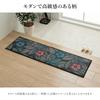 IKEHIKO Igusa Entrance Mat, F Nadeshiko, with a Step, Approx. 35 x 90cm, Blue, Made in Japan, Urethane Backing #8817800