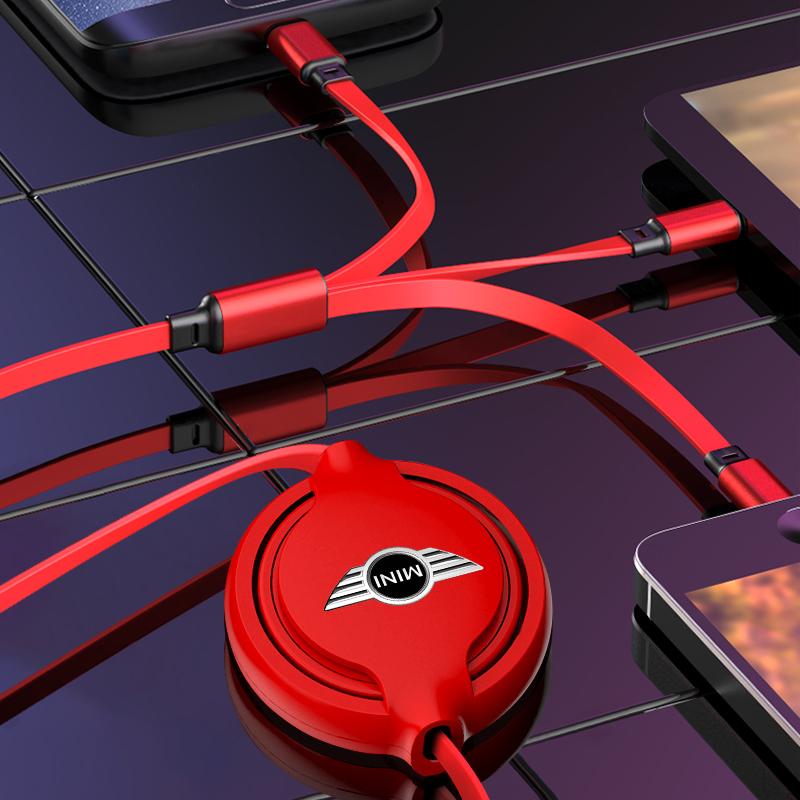 Кабель для зарядки 3 в 1 Micro USB Type C Мультизарядное устройство для Mini Cooper R50 R52 R53 R55 R56 R60 R61 F54 F55 F56 F60 Clubman