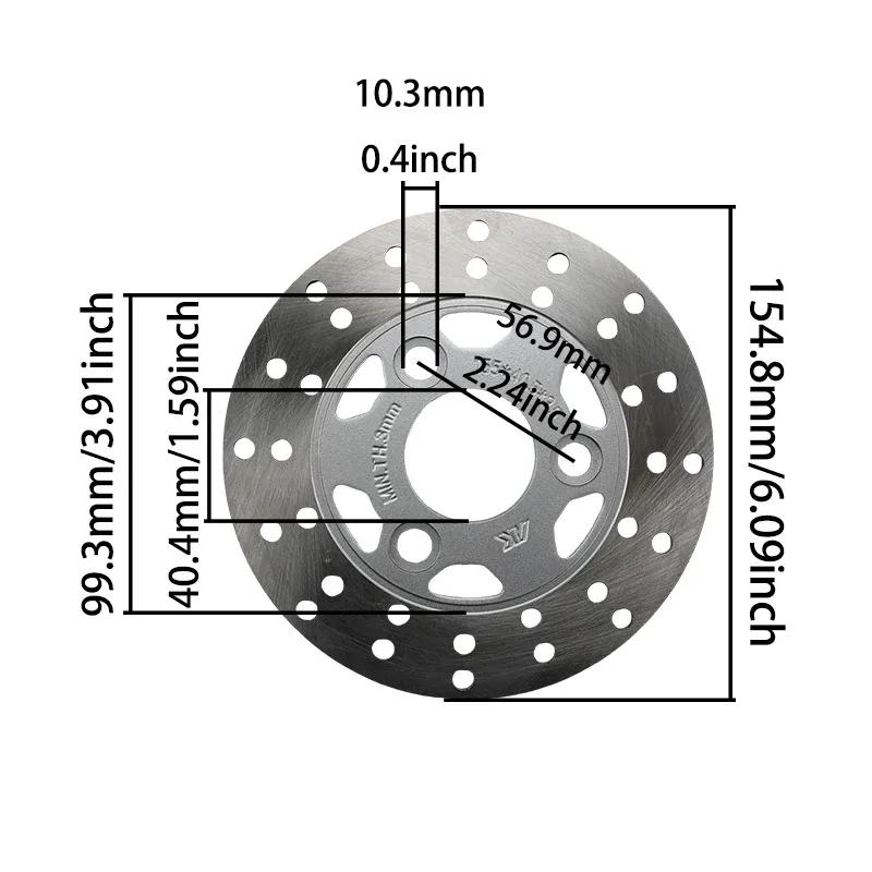 LINGQI RACING 155mm Front Brake Disc Rotor With 3 Mounting Screw for Monkey Z50 Bike Z50R Pit Dirt Bike Motorbike Accessories