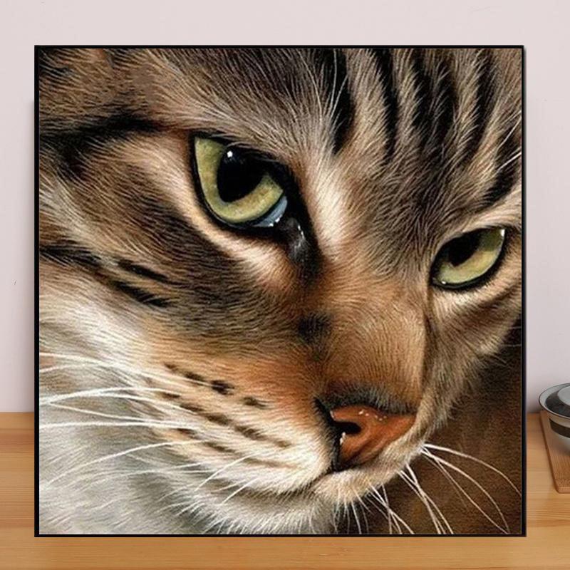 Diy Painting Cat Diamond Profile Cross Stitch Kit Mosaic Art Diamond Painting Full Circlesquare Diamond Home Decoration
