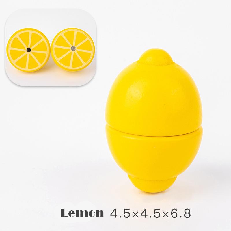 Имитация кухни Игрушка для ролевых игр Магнитные деревянные режущие фрукты овощи Классическая игра Монтессо Развивающие игрушки для детей