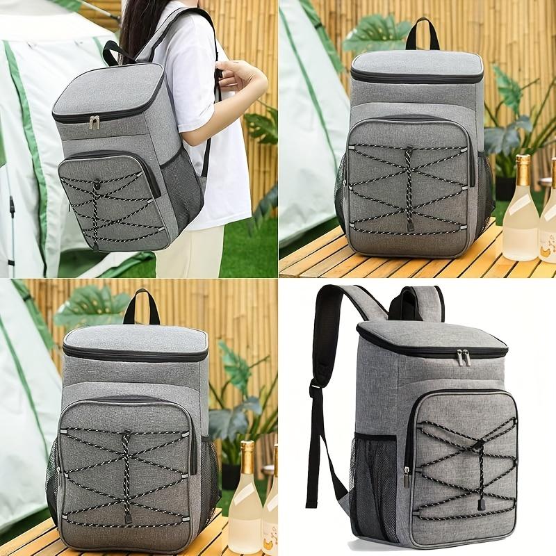 Large Capacity Insulated Backpack,Lunch Bag, for Camping, Picnics and Travel, Multiple Compartments, Adjustable Shoulder Strap