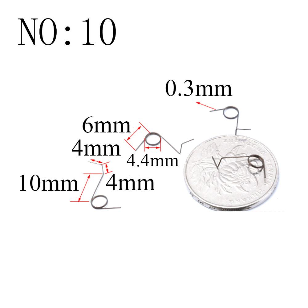 20PCS Wire Diameter 0.3mm Micro Mini 304 Stainless Stee Torsion Spring For Jewelry