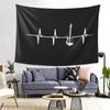 Electric Guitar Heartbeat Tapestry Wall Hanging Aesthetic Home Decoration Tapestries for Dorm Room