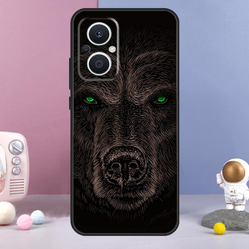 Cute Grizzly Bear Funda For OPPO Reno 13 F 11F 12F 14F 10 11 12 14 Pro 7 8 Lite OPPO Find X6 X5 X8 X9 Pro Case