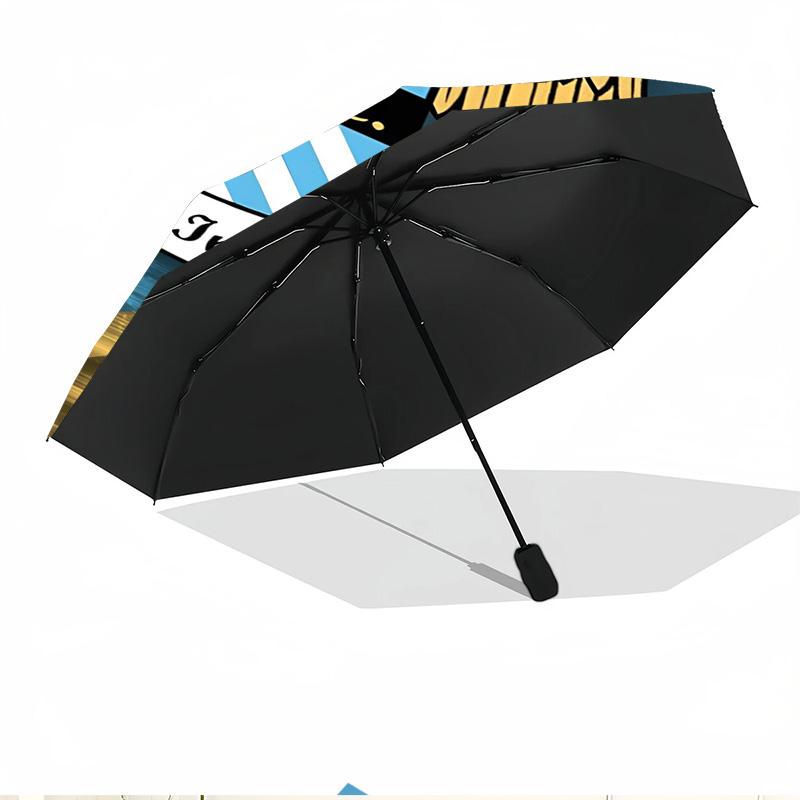 Manchester Football FC Print Automatic Open Close Umbrella, Portable Foldable Umbrella, for Outdoor Commute Camping Trip, Ideal Birthday Gift