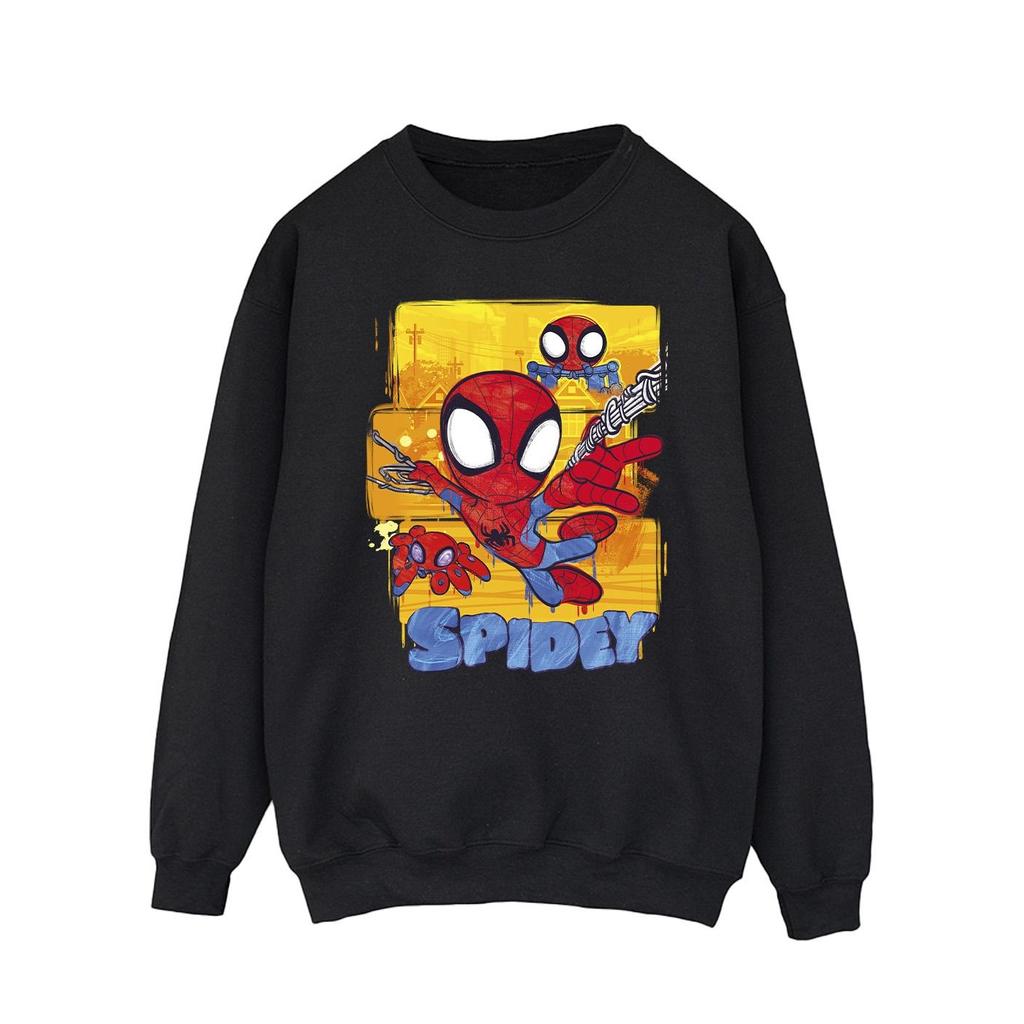 Marvel Mens Spidey And His Amazing Friends Flying Sweatshirt