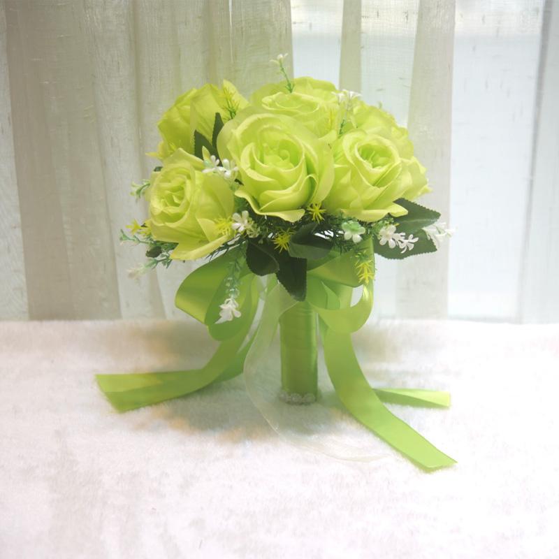 1 шт. Букет Компактный Свадебный Прочный Подружка невесты Готовый к церемонии букет Реалистичный Искусственный Маленький Маленького размера Миниатюрный 23x20см