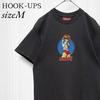 [USED] Hard To Find 90s HOOK-UPS Short Sleeve Print Tee, Made In USA, Black