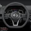 Натуральная кожаная оплетка руля для моделей Nissan Sylphy, Tiida, Qashqai, Livina, Kicks, Loulan, Sunny и Bluebird.