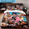 3PCS Musician's Heartfelt Expression 3pcs Bedding,Including 3PCS Duvet Cover And 2pcs Pillowcases Perfect for Christmas,Ideal for Bedroom, Dormitory
