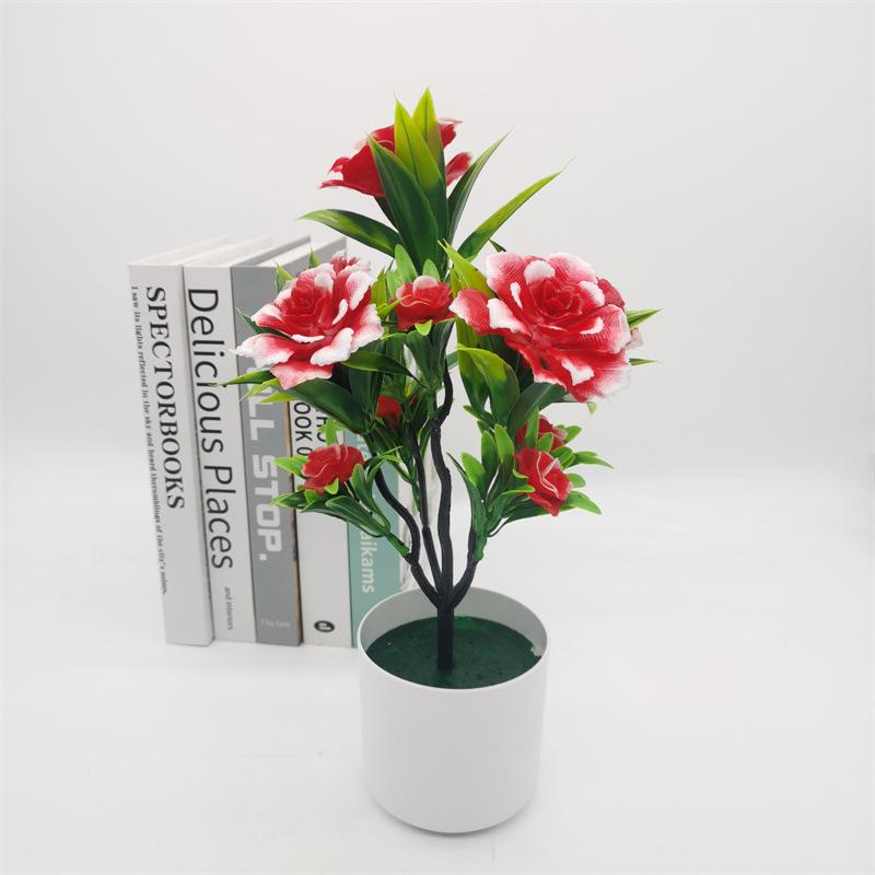 Новый букет из искусственных пионов и роз в виде бонсай для украшения дома