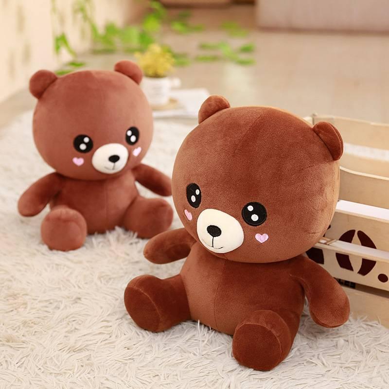 Cute Brown Bear Plush Toy Stuffed Animal Teddy Bear Doll Gift For Kids Girls